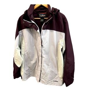 L.L Bean Womens Barn Coat Size Large Purple Layers Chore Hooded LL Bean‎ Bean